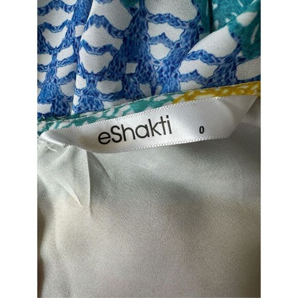 Eshakti A-Line Multi-Colored Tie Sleeve Dress Size 0 - Picture 6 of 7
